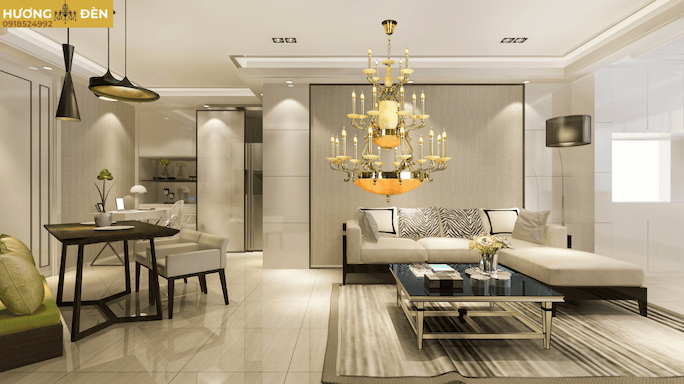 đèn chùm tay nến đẹp