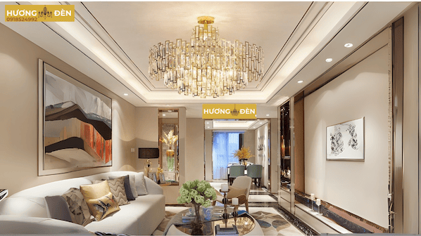 đèn thả phòng khách hiện đại