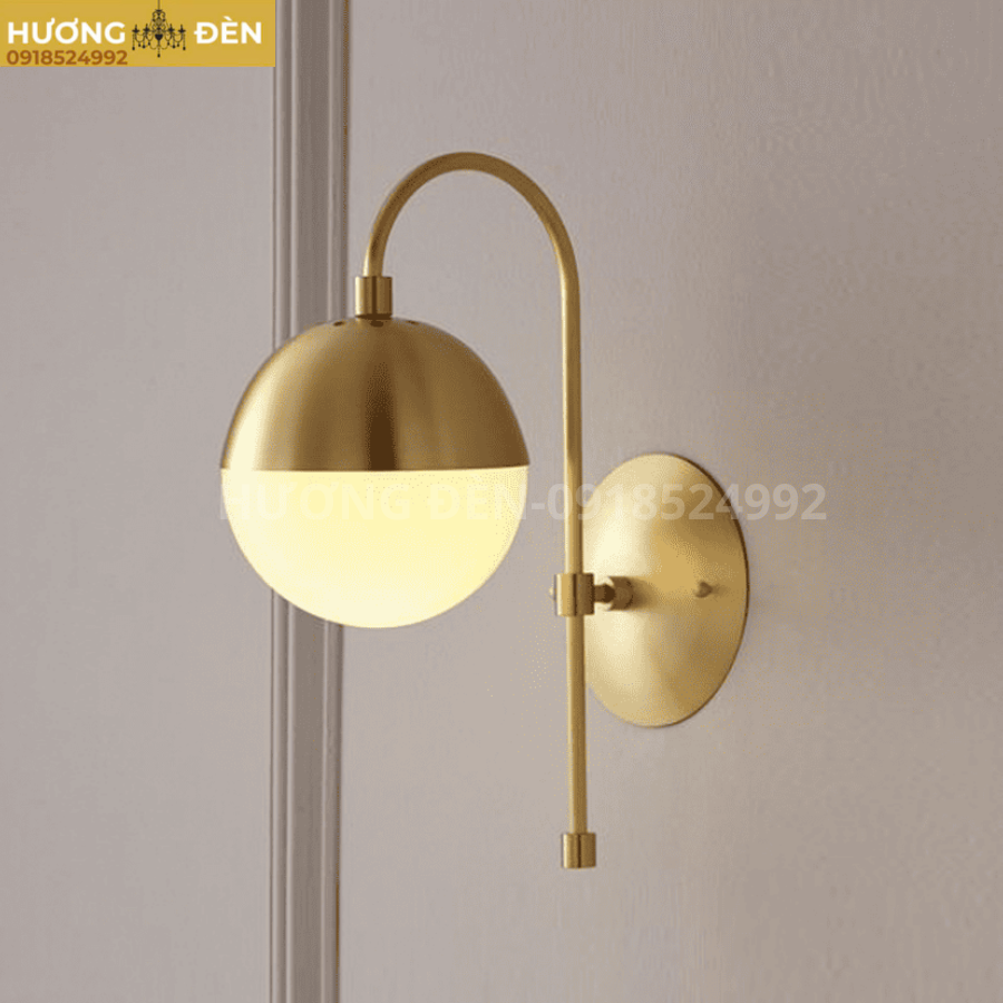 Đèn gắn tường bằng đồng thau hiện đại HX032