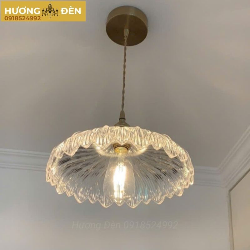 Đèn thả chụp thuỷ tinh bông hoa TT54 chính hãng
