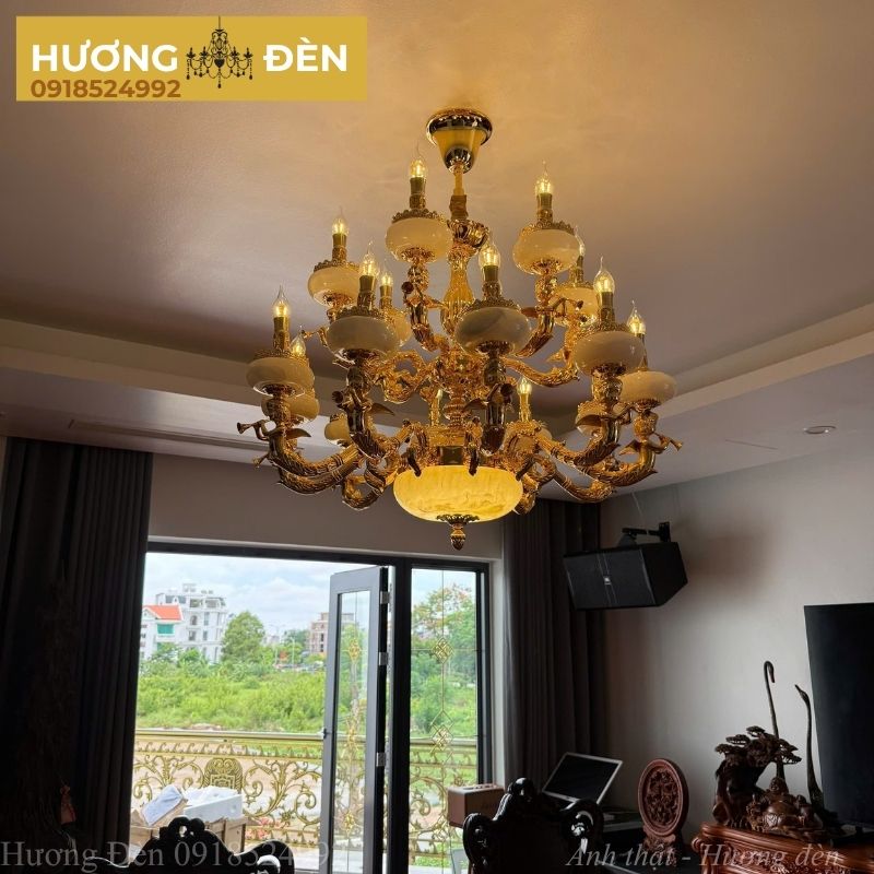 Đèn chùm nến hoàng gia CNQT-132-16