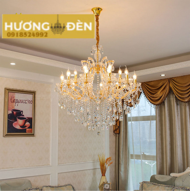 Đèn Chùm Nến Pha Lê Luxury 9072