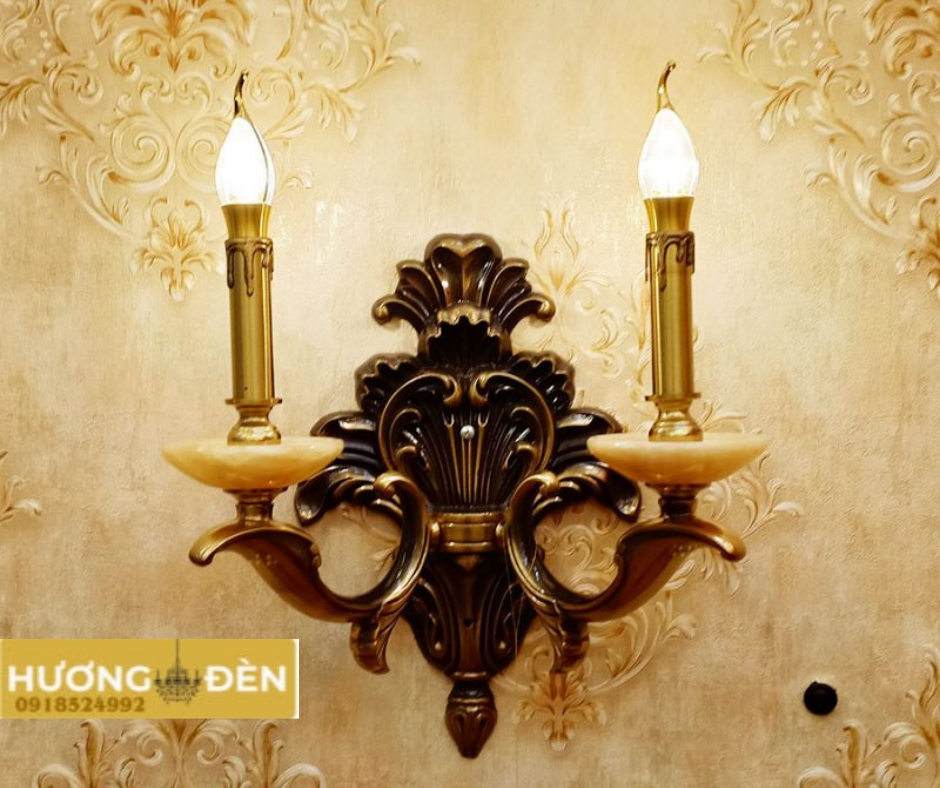 Đèn Tường Nến Đồng Đôi 9259-2