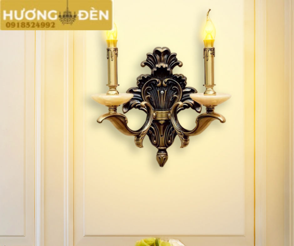Đèn Tường Nến Đồng Đôi 9259-2