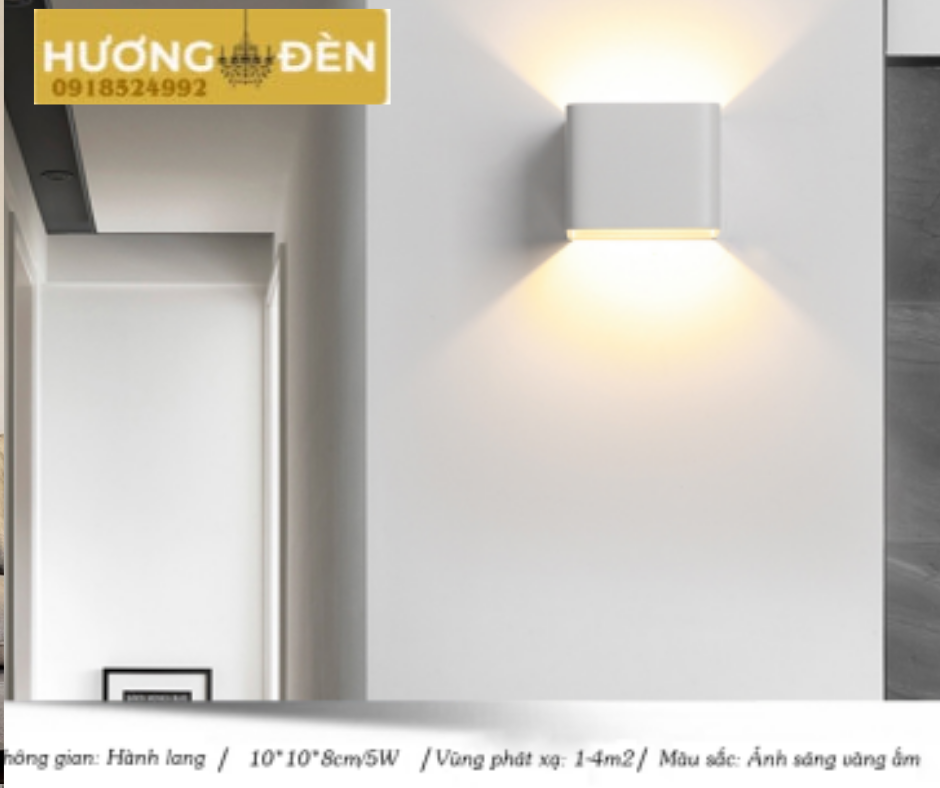 Đèn Hắt Tường Hình Hộp TNT32/TNT33 – Vàng