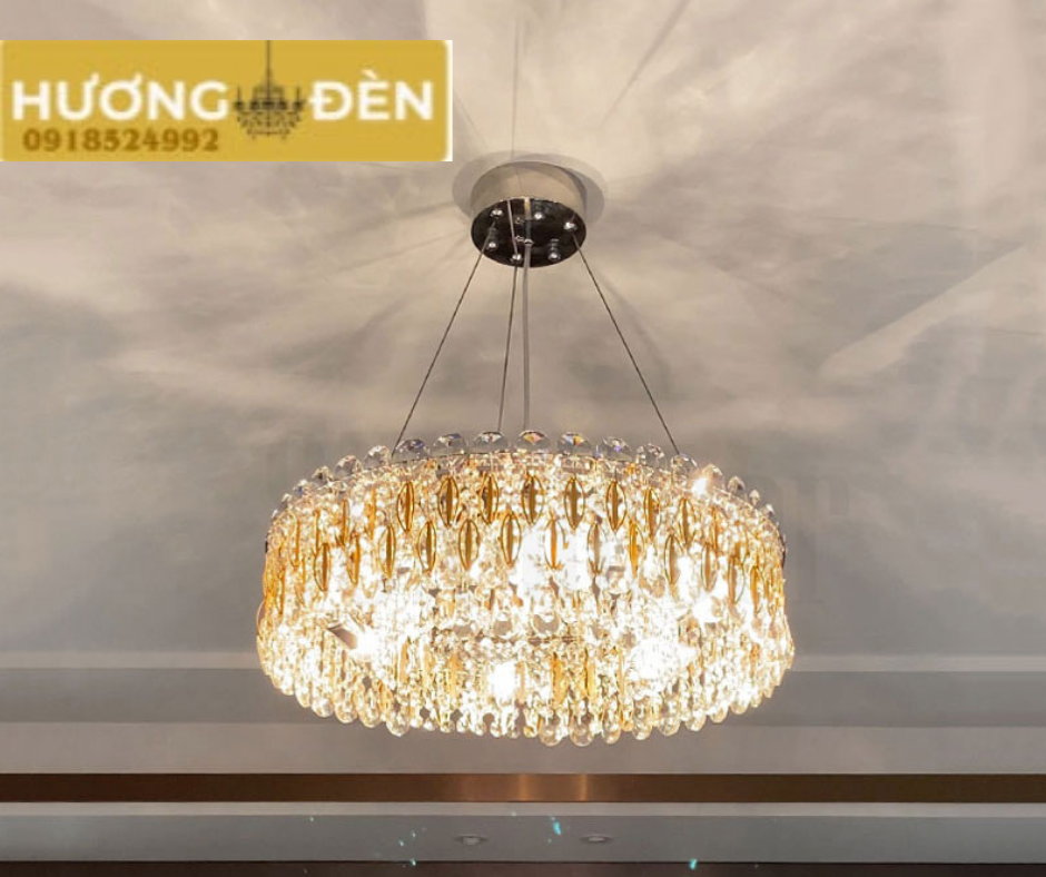 Đèn chùm pha lê thả trần cao cấp trang trí phòng khách nội thất hiện đại  DC-PL01 - Đèn LED chiếu sáng trang trí nội ngoại thất cao cấp tại Việt Nam