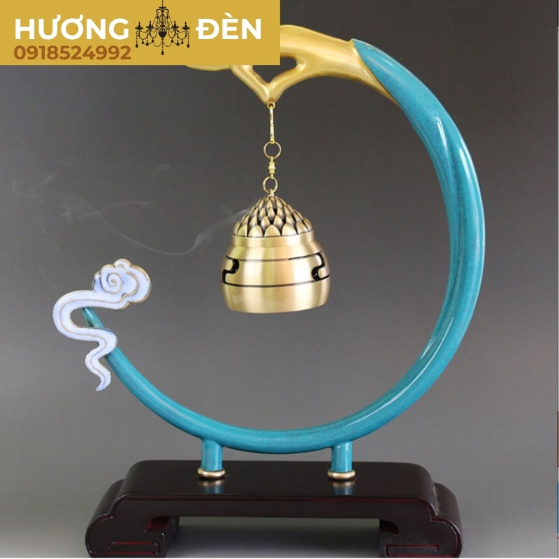 Lư Đồng Xông Trầm Treo – Bàn Tay TD0003