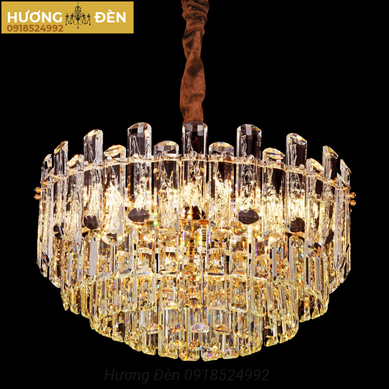 Đèn chùm pha lê thiết kế sang trọng