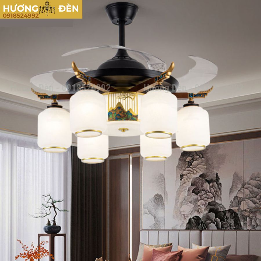 Quạt Trần Đèn Chùm- QT10