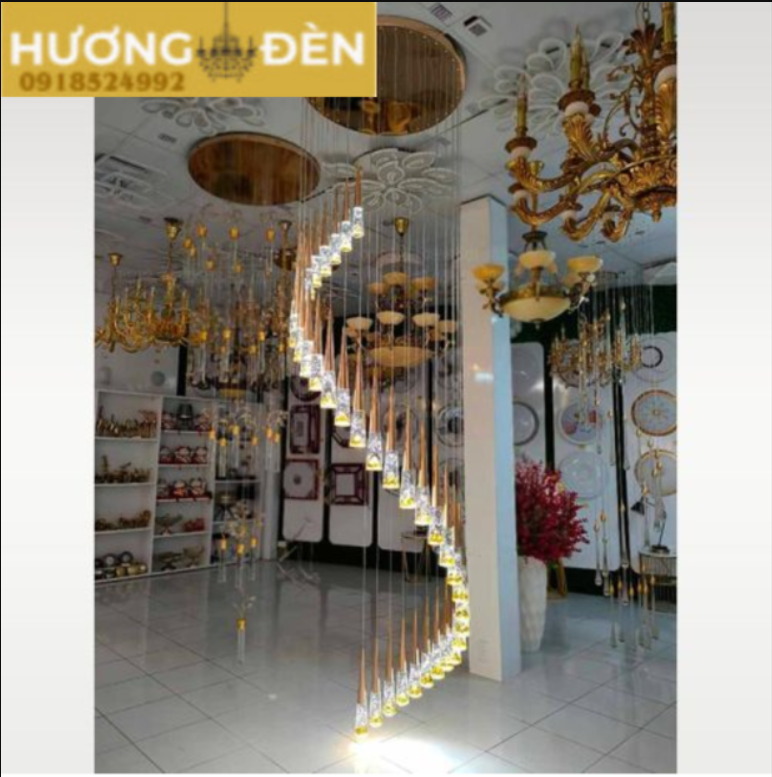 Đèn Thả Led Sao Băng Vàng Luxury 36 Bóng-TTT13