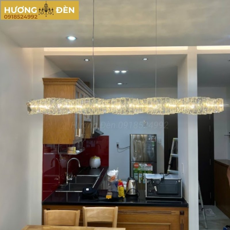 Đèn thả nguyên bộ bàn ăn pha lê tối giản hiện đại YLD4993