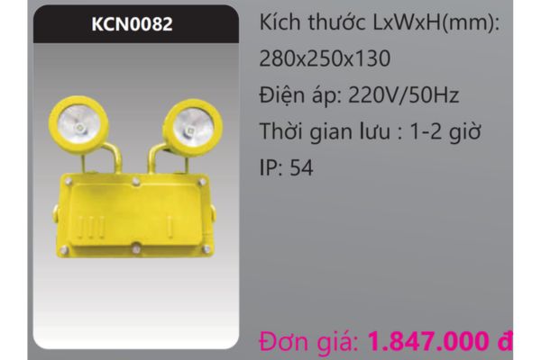 ĐÈN LED SẠC KHẨN CẤP CHỔNG NỔ DUHAL KCN0082